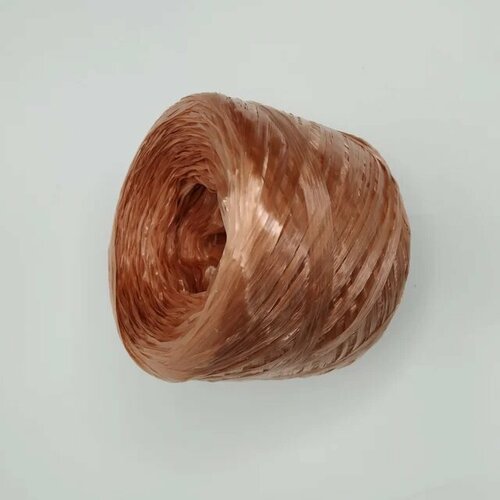 Пряжа нить полипропиленовая для вязания мочалок игрушек сумок Цвет бронза 1шт 188₽