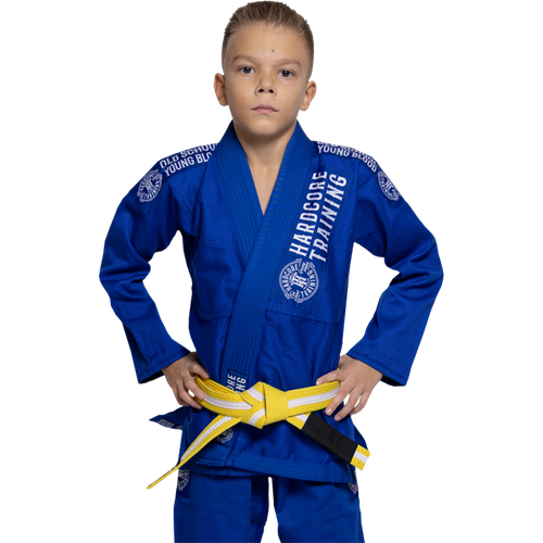 Кимоно для рукопашного боя HARDCORE TRAINING, размер 150-160, синий детское кимоно hardcore training osyb blue hardcore training синий м3