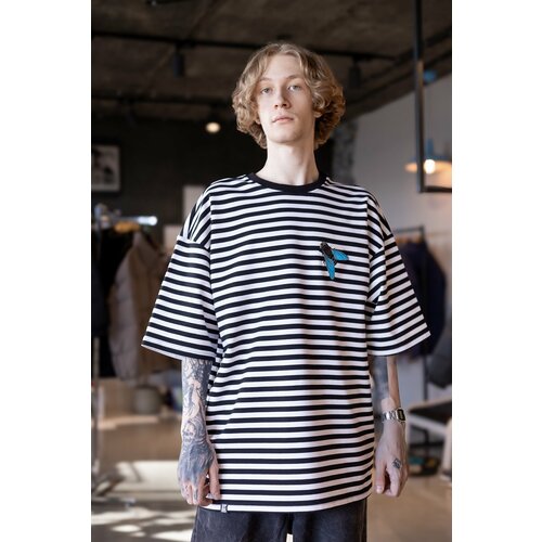 фото Футболка бордшоп#1, размер l, белый, черный