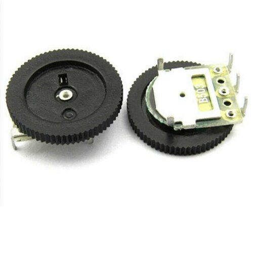 2 штук, Переменный резистор B503, 50кОм, 50K, одинарный, 3PIN, 16х2мм