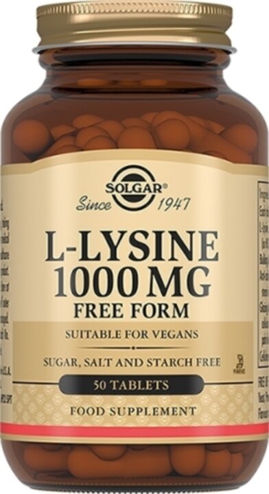 Solgar L-Lysine Солгар L-Лизин 1000 мг в табл1485 мг, №50