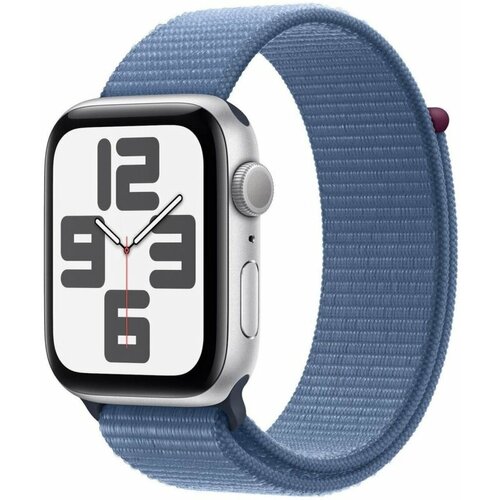 Apple Умные часы Apple Watch SE 2023 GPS 44mm Silver Aluminium Case with Winter Blue Sport Loop (MREF3)