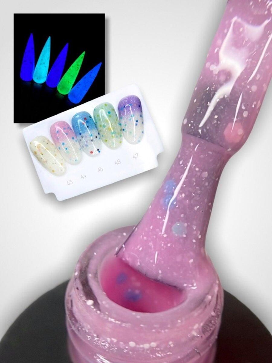 Гель лак Royal-gel "Glow in dark термо" 5 мл. BBGZ44