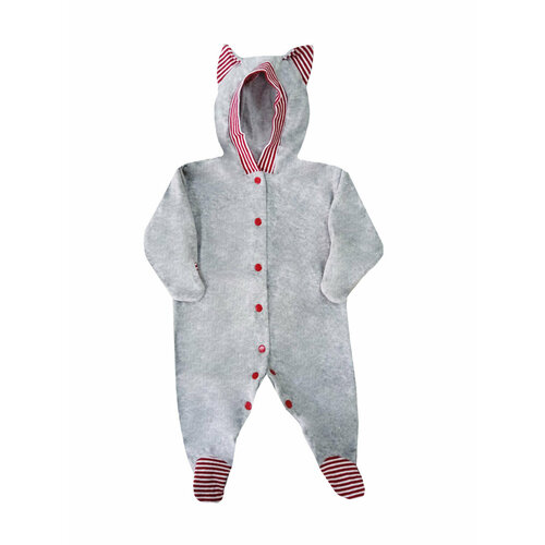 Комбинезон Жёлтый Кот, закрытая стопа, размер 56, розовый