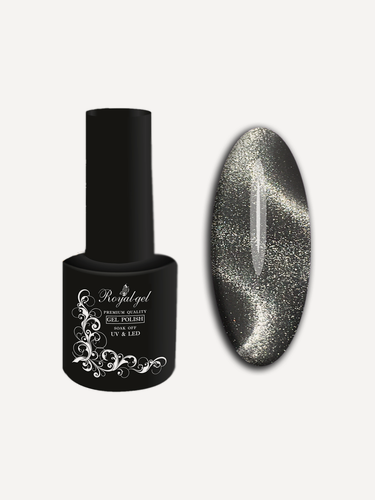 Изображение товара Гель лак Royal-gel "Риппл кошачий глаз" 5 мл. серебро RCES