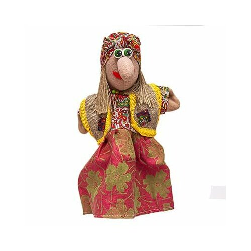 Баба Яга текстильная кукла для театра 38 см кукла баба на чайник текстильная