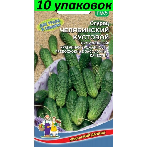 Семена Огурец Челябинский Кустовой 10уп по 12шт (УД)
