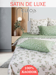 Фото Постельное белье 1.5 спальное Cleo Satin de Luxe, комплект, пододеяльник на молнии, сатин люкс, хлопок