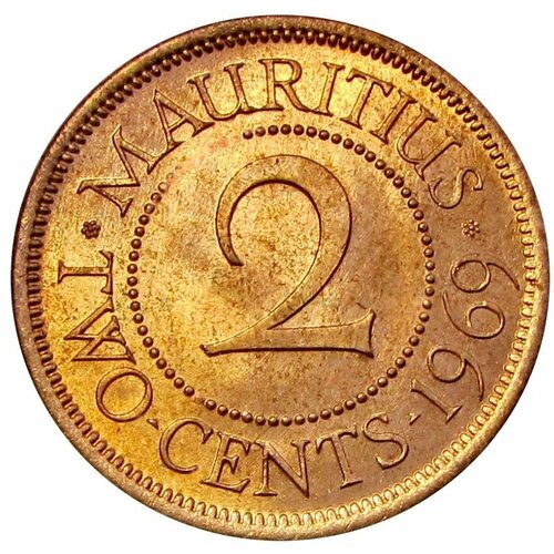 2 цента 1969 Маврикий, UNC