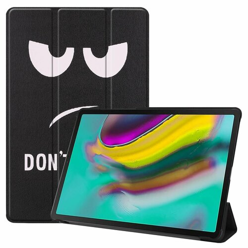 tablet case for samsung galaxy tab s5e 2019 10 5 leather smart sleep wake trifold stand solid cove funda for sm t720 sm t725 Чехол-обложка MyPads для Samsung Galaxy Tab S5e 10.5 SM-T720 / T725 (2019) тонкий умный кожаный на пластиковой основе с трансформацией в подставку