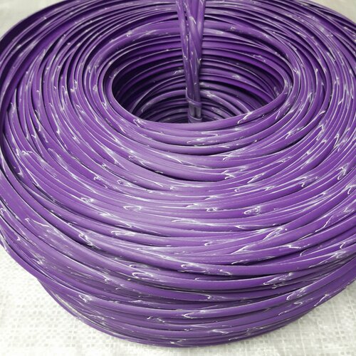 Ротанг для плетения, сирень с белым, полутрубка 6мм, гладкий, 2 кг