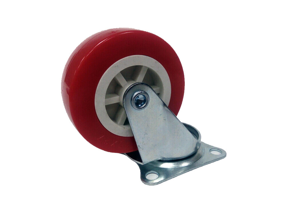 Колесо поворотное HC-3302-PVC-075 (г/п 45кг, Ф 75мм), крепление платформа
