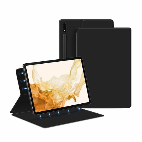 чехол для планшетного компьютера samsung book cover tab s8 s7 s7 fe чёрный Чехол MyPads для Samsung Galaxy Tab S7 FE, Tab S7 Plus, Tab S8 Plus 12.4' (T970, T735, X806)