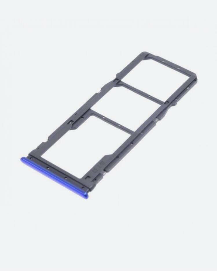 Держатель (лоток) SIM карты для Xiaomi Redmi Note 8T синий
