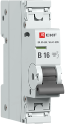 Автоматический выключатель 1P 16А (B) 6кА ВА 47-63N EKF PROxima