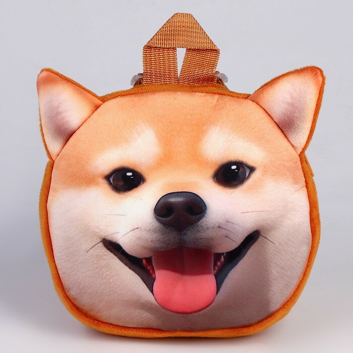 фото Рюкзак детский "Собака", плюшевый