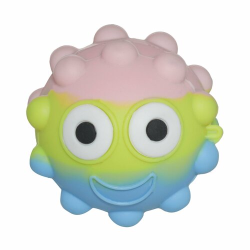 фото (w)игрушка-антистресс pop-it, 7 см, силикон, цветная, веселый мяч, antistress kuchenland