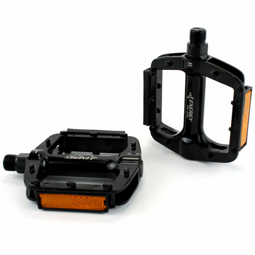 фото Педали для велосипеда с катафотами energy bull черные energy bike design