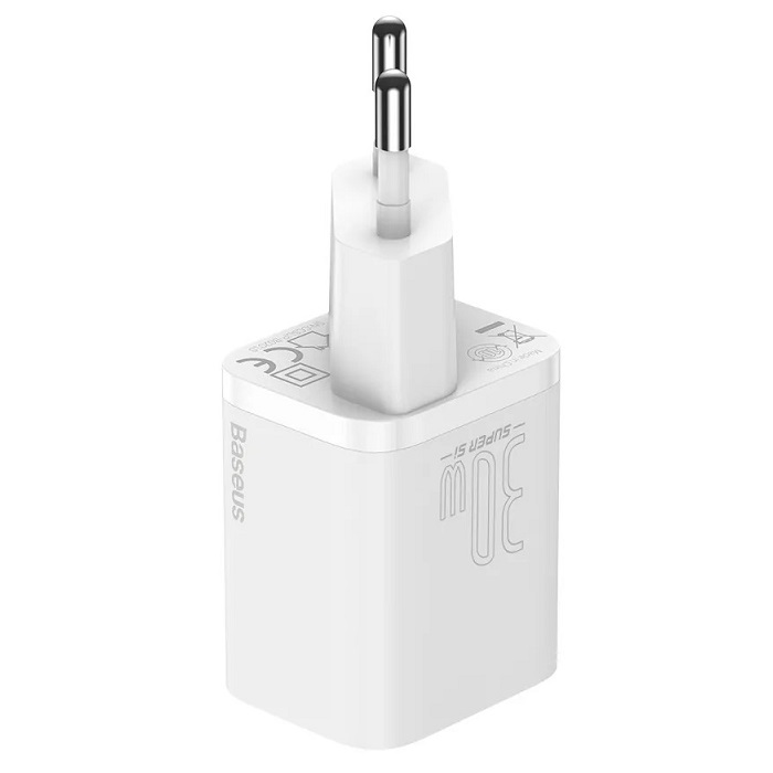 Сетевое зарядное устройство Baseus 30W Super Si Quick Charger Type-C White