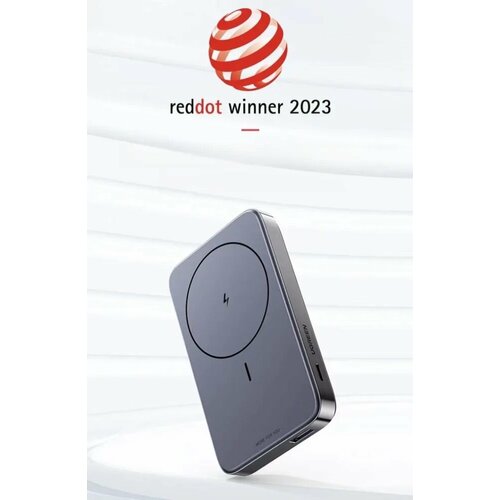 Внешний аккумулятор UGREEN PB206 15086 10000mAh MIni Magnetic Wireless 20W Power Bank With Holder - Space Gray 359000₽