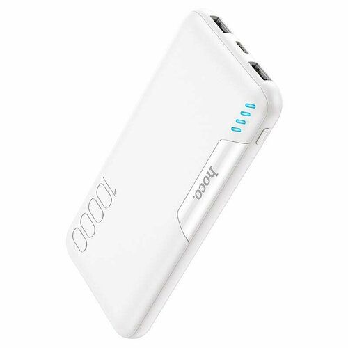 Портативный аккумулятор hoco J82 10000mAh, 2xUSB, белый