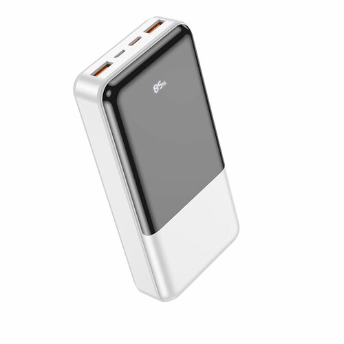 Универсальный Доп. Аккумулятор 20000mAh, J108A, HOCO, выход: 1 USB (22.5W)+1 PD (18W), белый