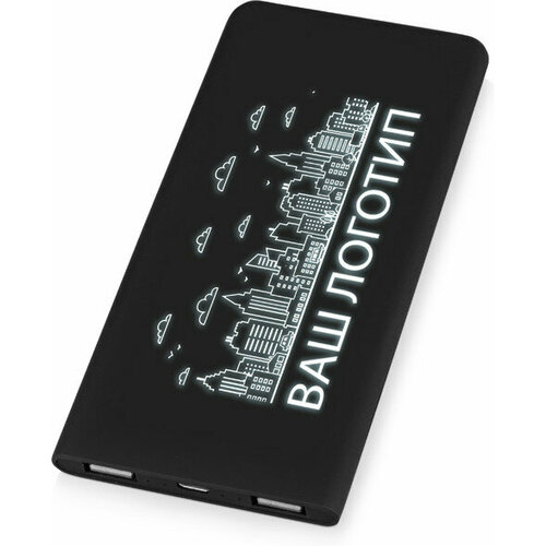 Портативное зарядное устройство с белой подсветкой логотипа Faros soft-touch 4000 мАч 274300₽