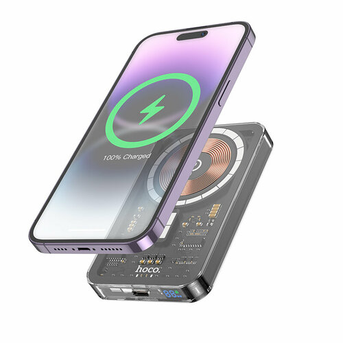 Универсальный Доп Аккумулятор 5000mAh Q14 HOCO выход беспроводная зарядка1 PD 20W черный 270000₽