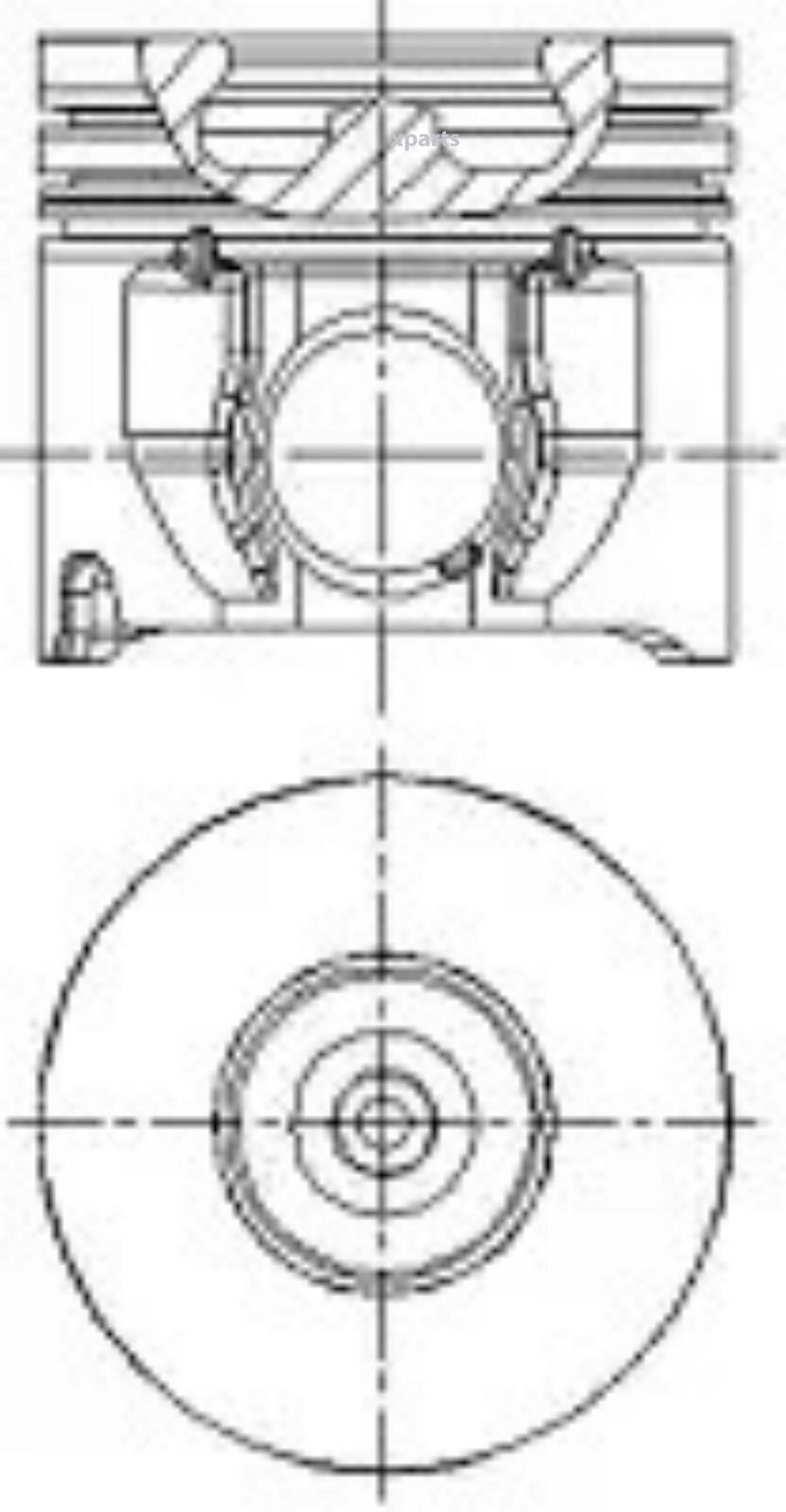 NURAL 87-113507-10 Поршень dm.89.90x2.50x2.00x3.00 +0.50