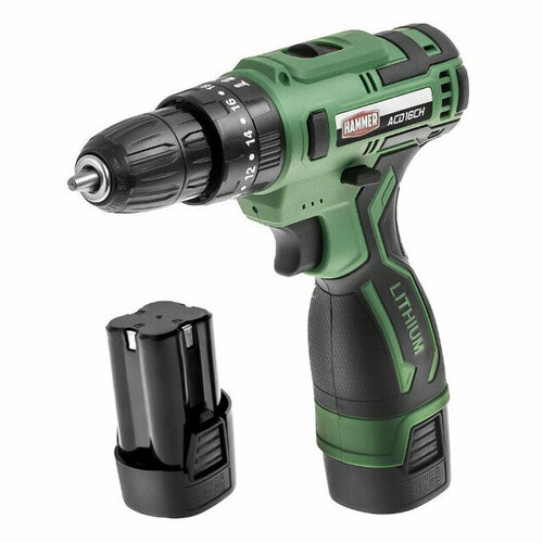 Дрель-шуруповерт ударная HAMMER ACD16CH 16В 2Ач Li-Ion 2 аккумулятора 1244800₽