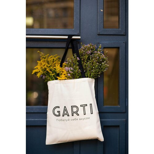 фото Сумка шоппер garti, фактура гладкая, бежевый