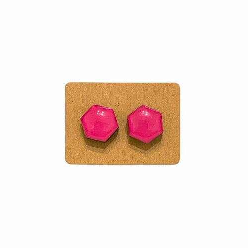 Серьги Ручками-Ручками, фуксия