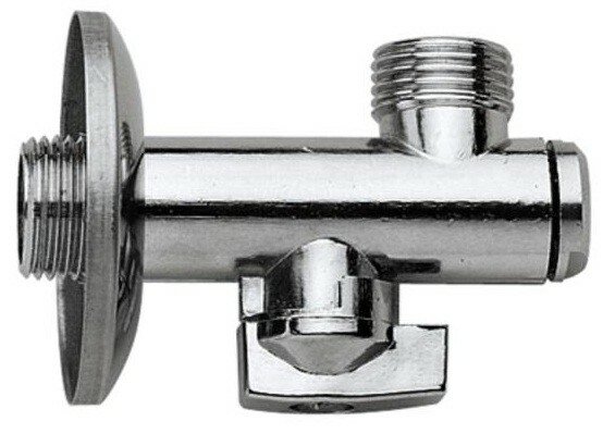 Кран шаровой угловой 1/2"x1/2" наружная резьба (с фильтром) REMER RR 123