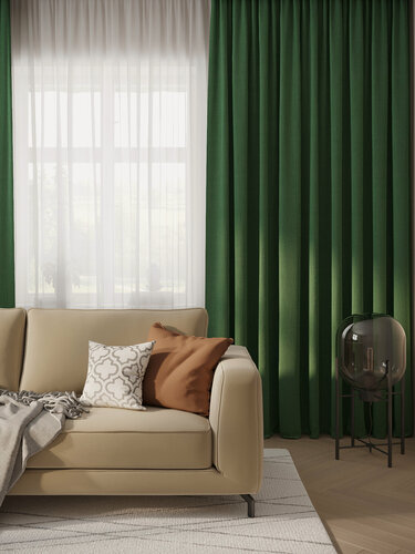 Изображение товара Шторы "Filigrana"рогожка, плотные, для гостиной, спальни, детской, 2 полотна 200х260 см