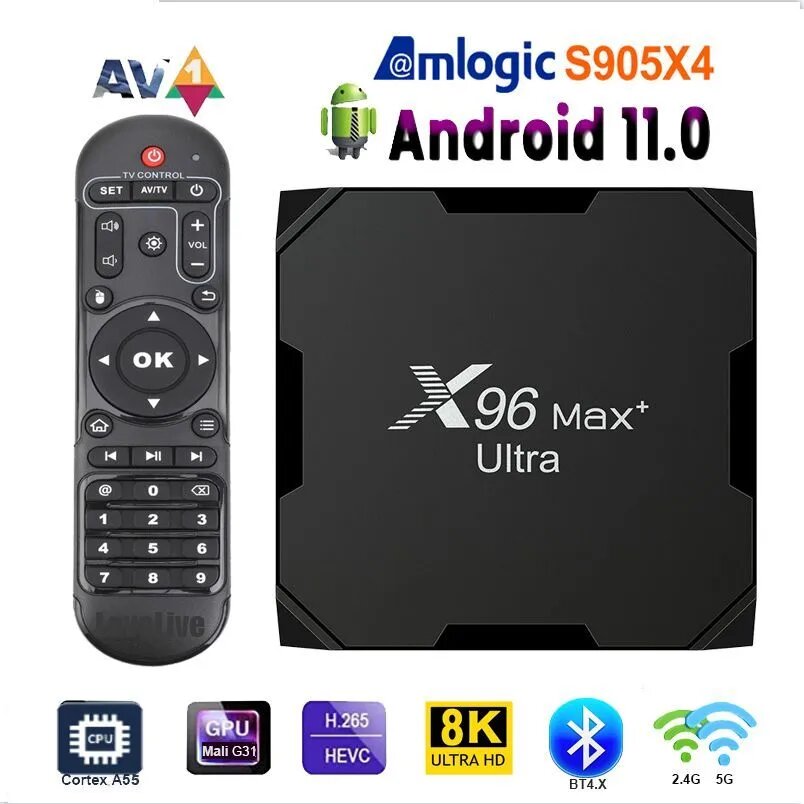 Смарт ТВ приставка Android TV Box Vontar X96 Max Plus Ultra 4/32GB