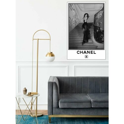 Постер эстетика Девушка Chanel 60х40см