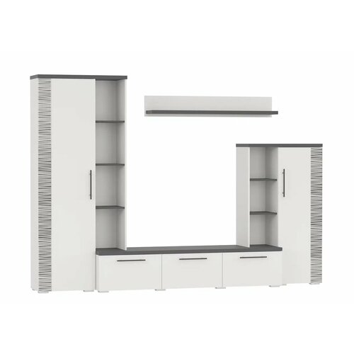 Стенка Гранд Кволити дублин 6-576 БелыйГрафитПечать под стеклом 32200₽