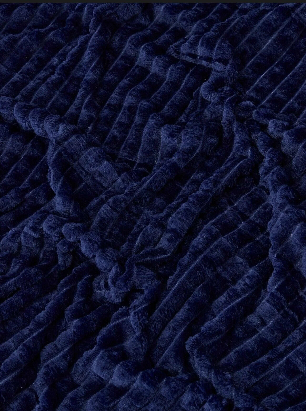 фото Плед "Кубики", темно-синий, 220х200 см, велсофт