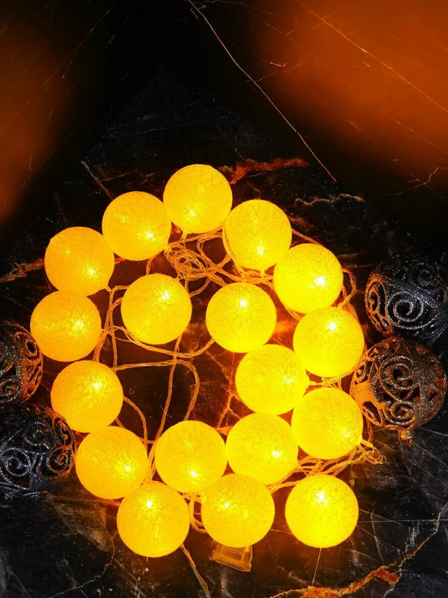 Электрогирлянда интерьерная Тайские фонарики, желтый, 20 ламп