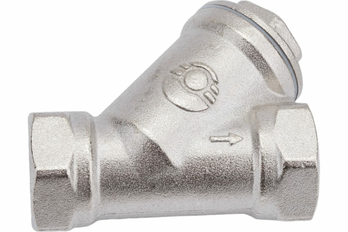 фото Valfex VALFEX Фильтр сетчатый для газа 1/2" ВР/ВР латунный под пломбу никелир-й 46Б5фт VF.193. LN0.012. Bir