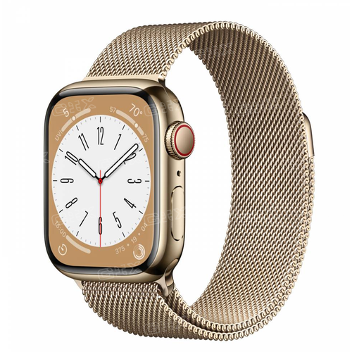 Часы Apple Watch Series 8 45mm Stainless Steel Case GPSCellular Milanese Loop Gold 9522000₽
