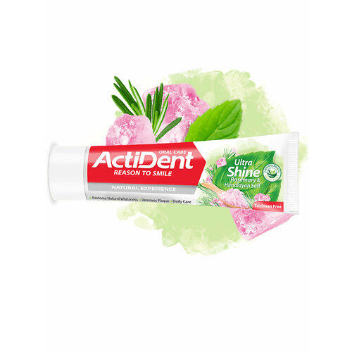 Зубная паста ACTIDENT иран Розмарин и Гималайская соль без парабенов 100 г 345₽