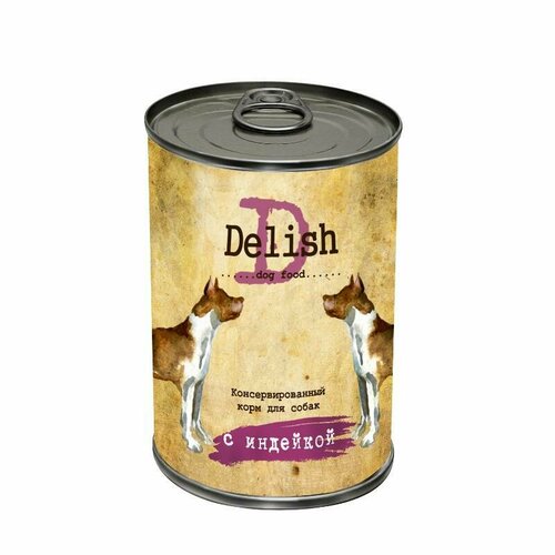 Delish для собак конс.400 гр индейка 5610 (12 шт)