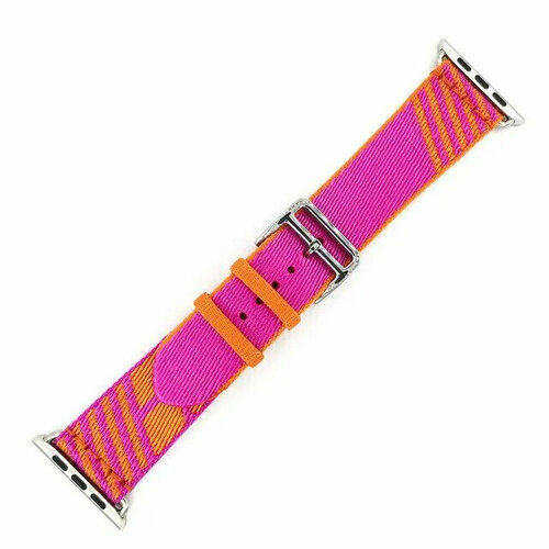 Ремешок нейлоновый для Apple Watch 3 4 5 6 SE 7 42/44 мм, розовый braided rope strap for apple watch 4 5 44mm 40mm strap bracelet belt handmade watchbands for iwatch series 3 2 1 42mm 38mm