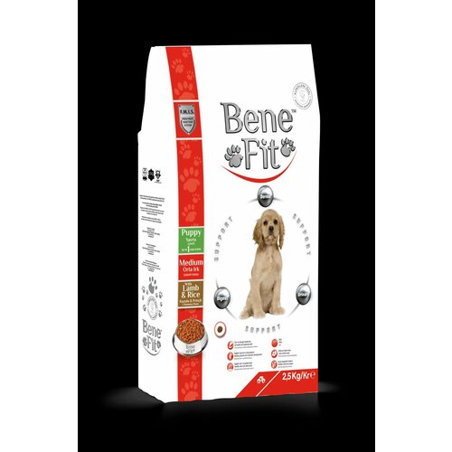 #(У)Benefit 600284 Puppy Medium with Lamb & Riceсухой корм для щенков 2,5 кг benefit puppy medium with lamb