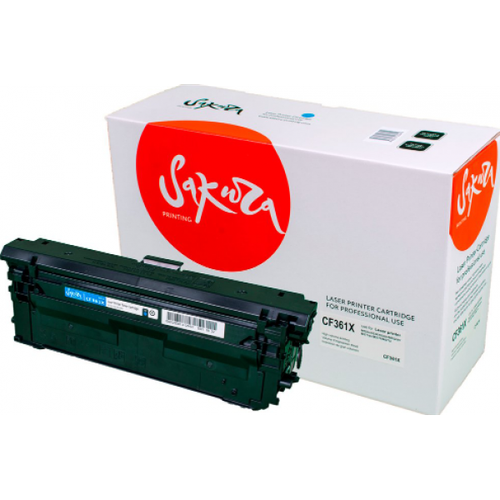 CF361X Sakura совместимый голубой тонер-картридж для HP Color LaserJet Enterprise M552dn, M553dn, M5 cc533a cartridge 718m sakura совместимый пурпурный тонер картридж для hp color laserjet cm 2320 c