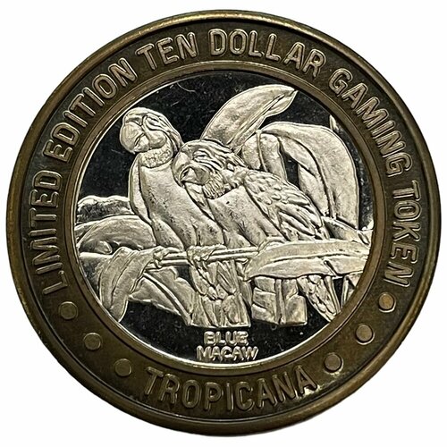 США, Лас Вегас игровой токен 10 долларов 1980 г. (Казино Тропикана - Гиацинтовый ара) ролики переключателя token tk1711 11t silver