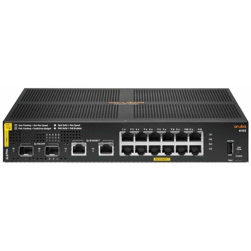 Коммутатор HPE JL679A Aruba 6100 Managed L3 12G Class4 PoE 139W 2SFP 10136400₽