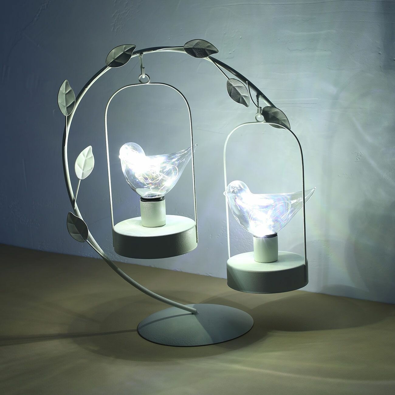 Светильник декоративный Kuchenland 34 см металл/стекло белый Птицы Fantastic Birds