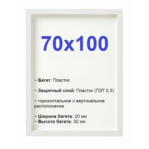 RIBBA рибба 70x100 (Аналог), белый